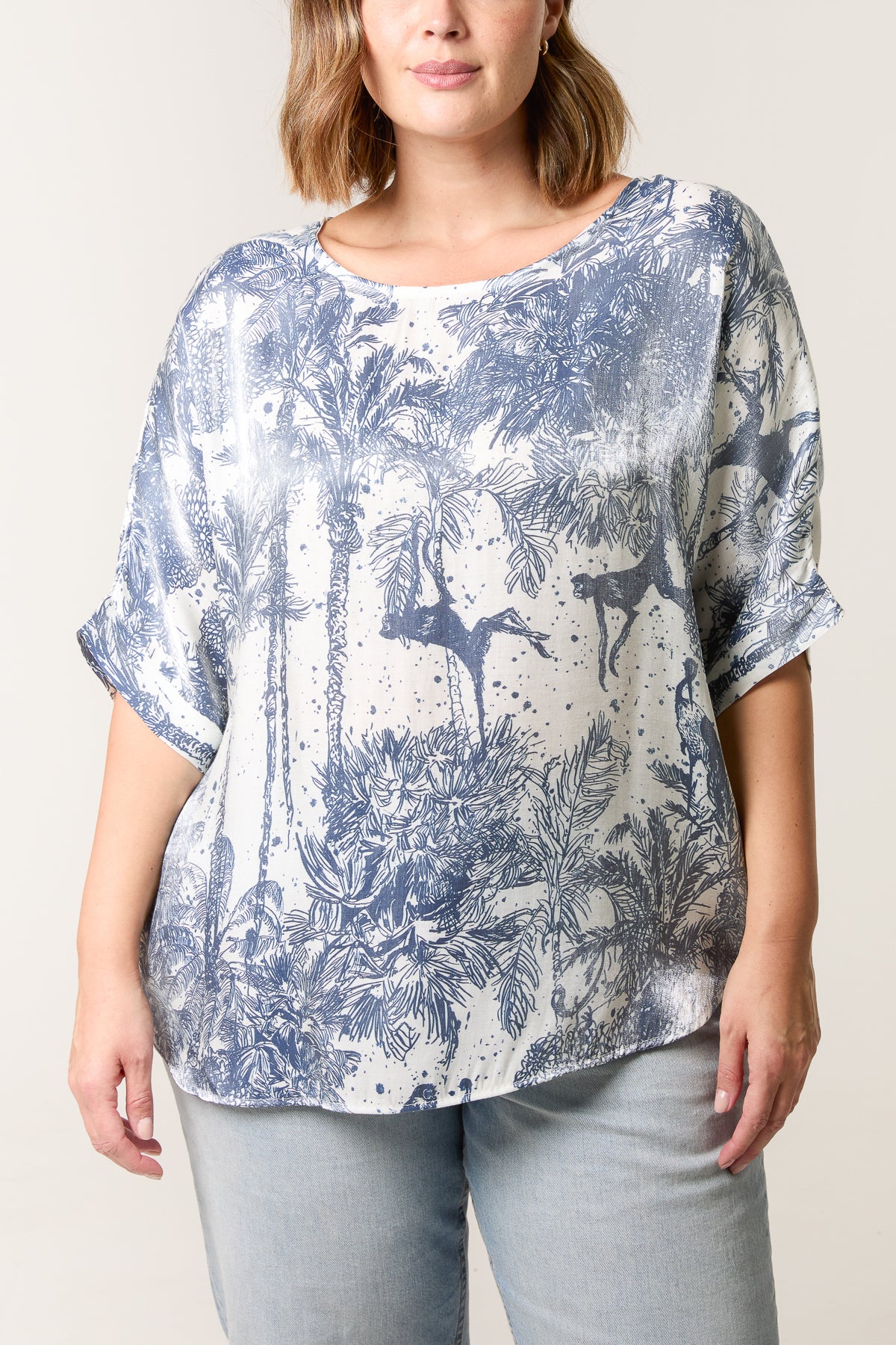 Shimmer Toile De Jouy Top