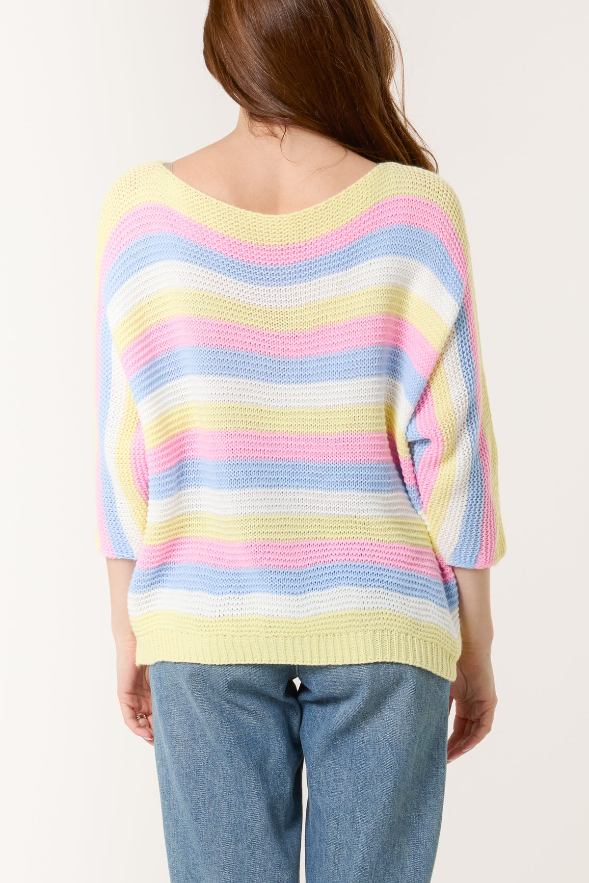 Rainbow Striped Knit Jumper