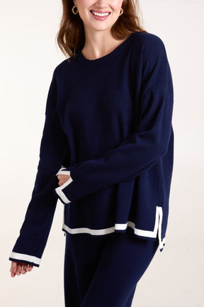 Contrast Border Knit Co-Ord