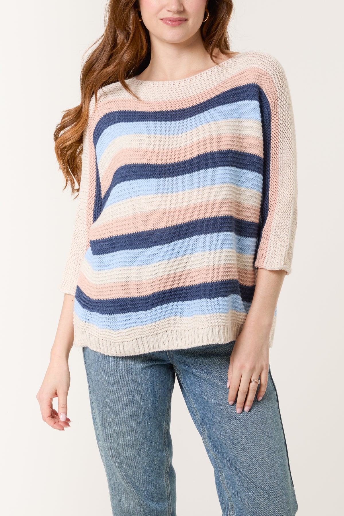 Rainbow Striped Knit Jumper