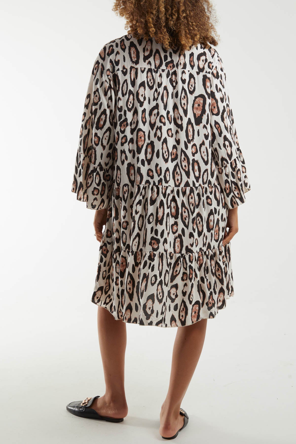 Leopard Print Tiered Mini Dress