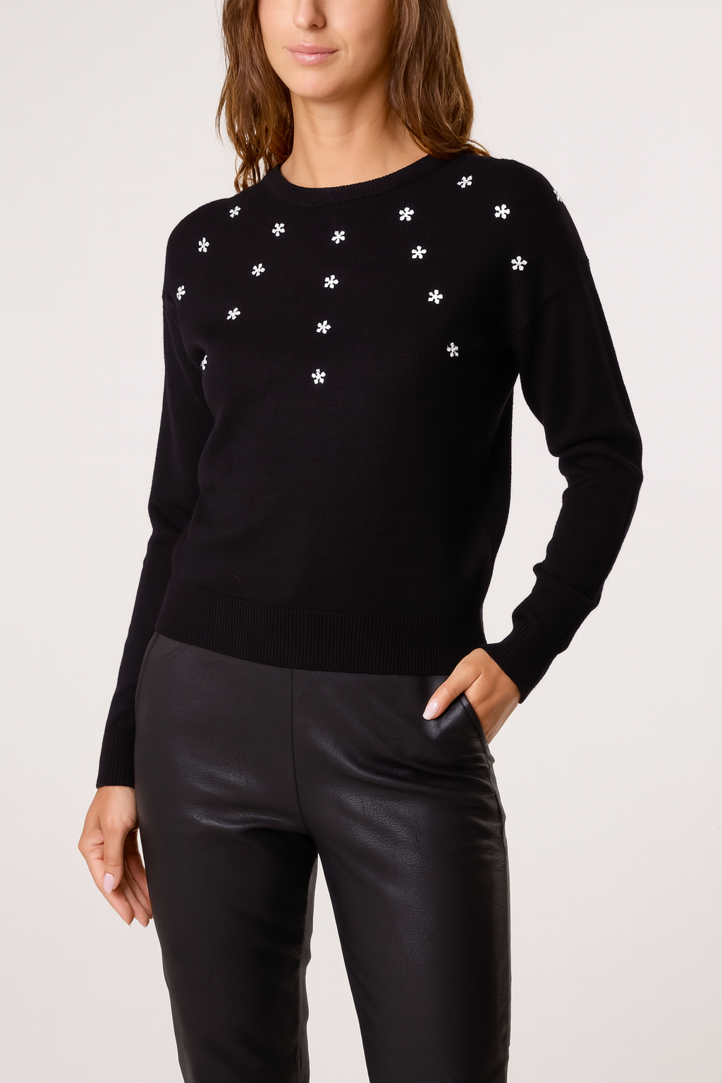 Diamante Ditsy Flower Jumper