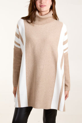 Striped Relaxed Batwing Jumper