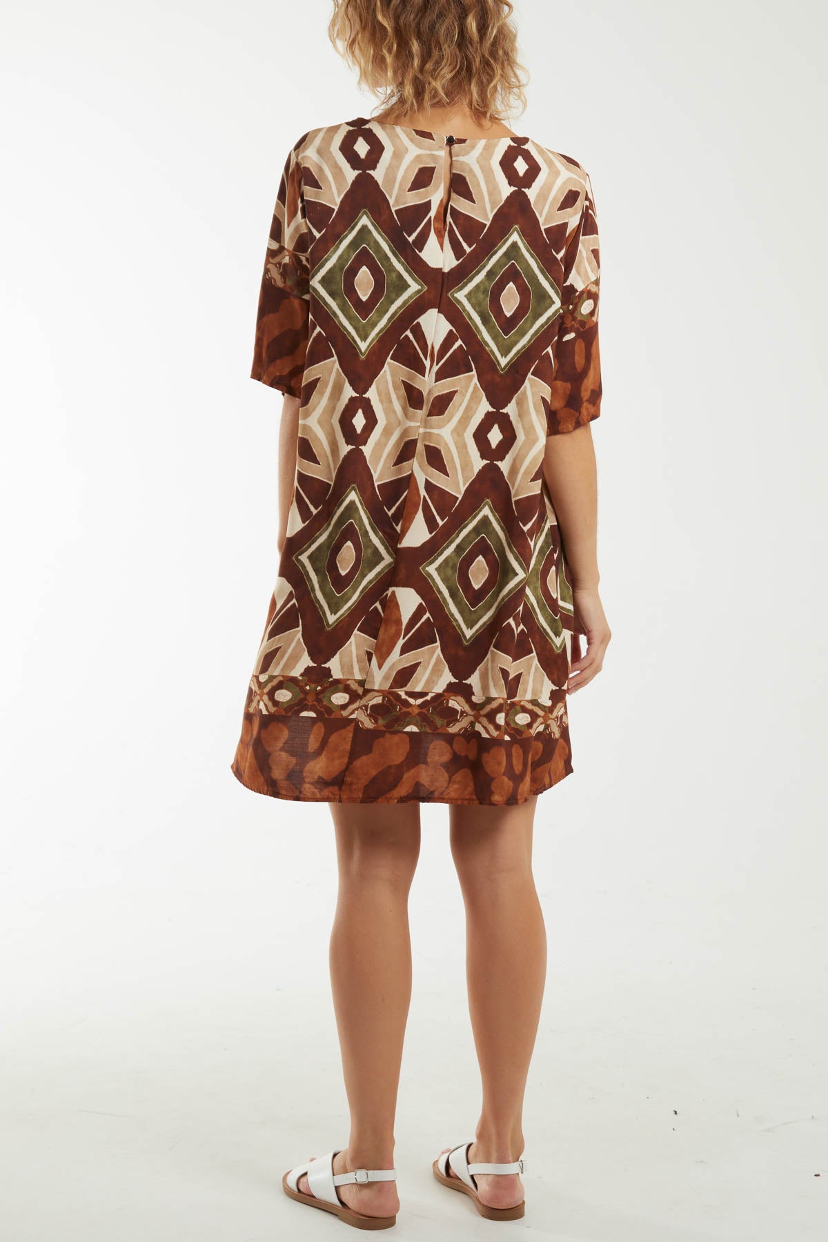 Tribal Short Sleeve Mini Dress