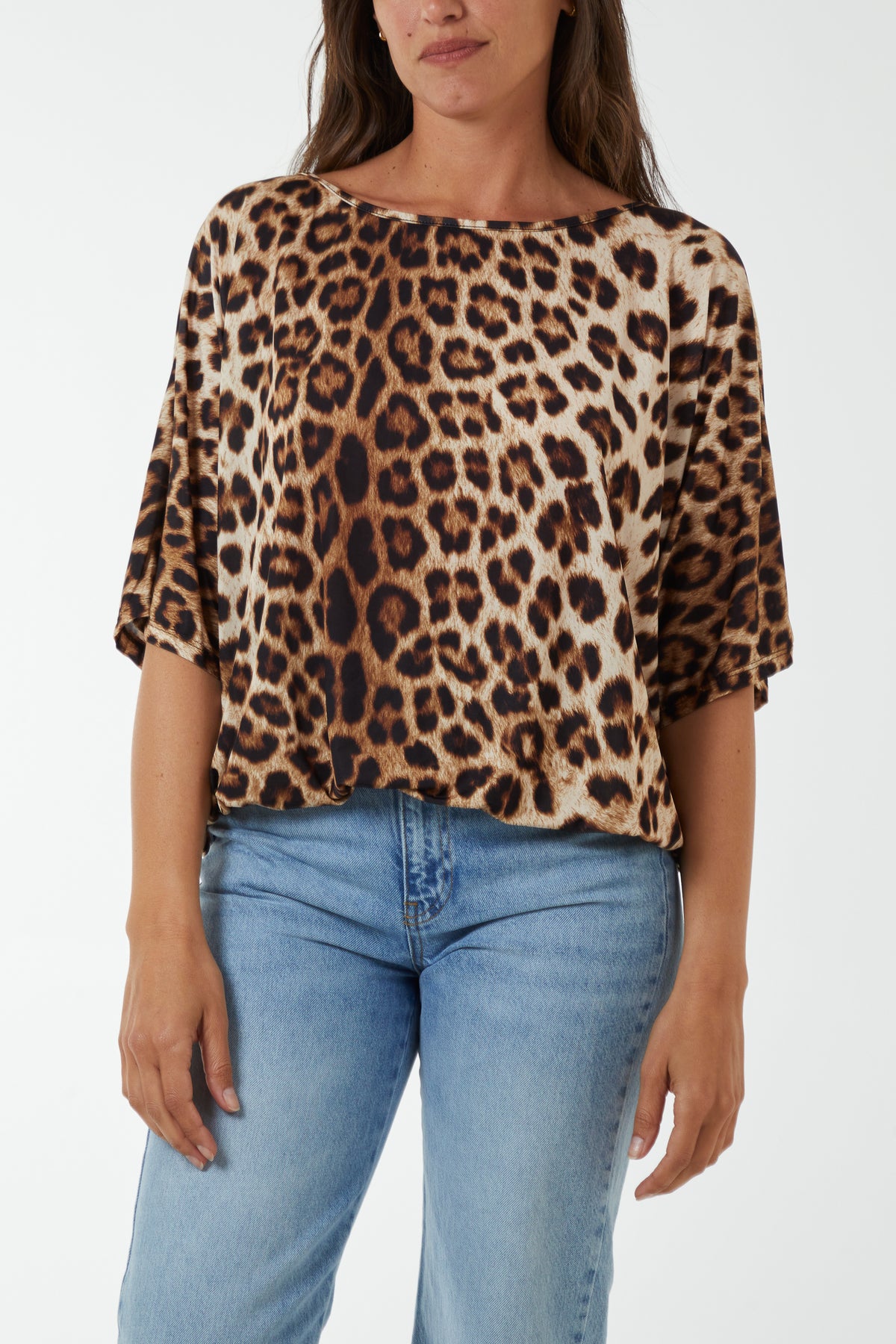 Short Sleeve Leopard Print Top