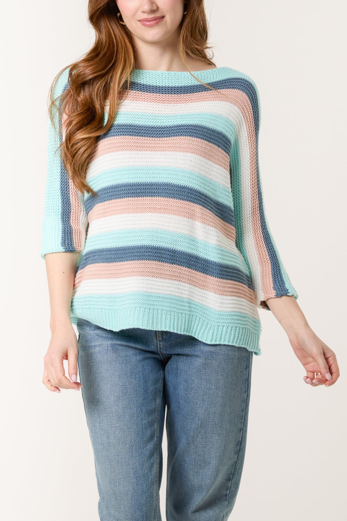 Rainbow Striped Knit Jumper