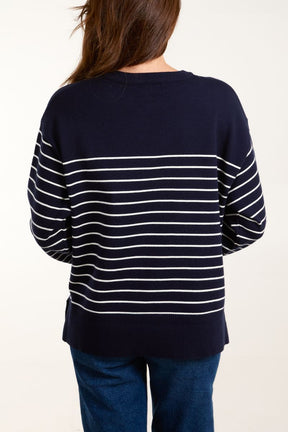 'Amour' Sailor Stripe Jumper