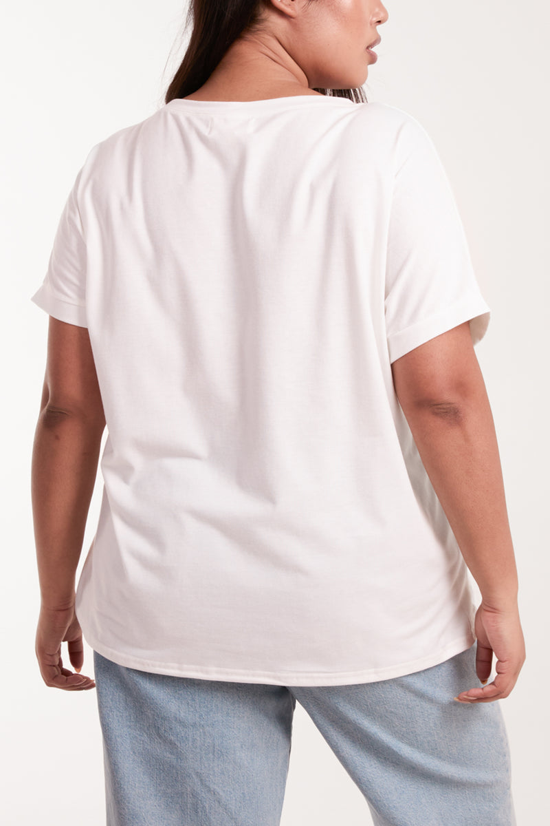 Curve Floral Design & Broderie Anglaise Top main image 0