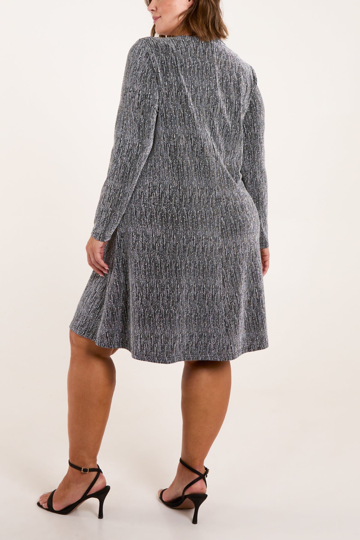 Metallic Pattern Swing Dress
