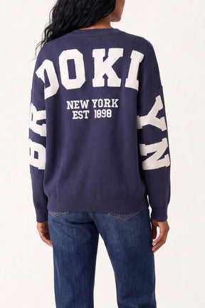 Brooklyn Slogan Knit Jumper