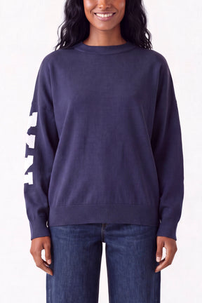 Brooklyn Slogan Knit Jumper