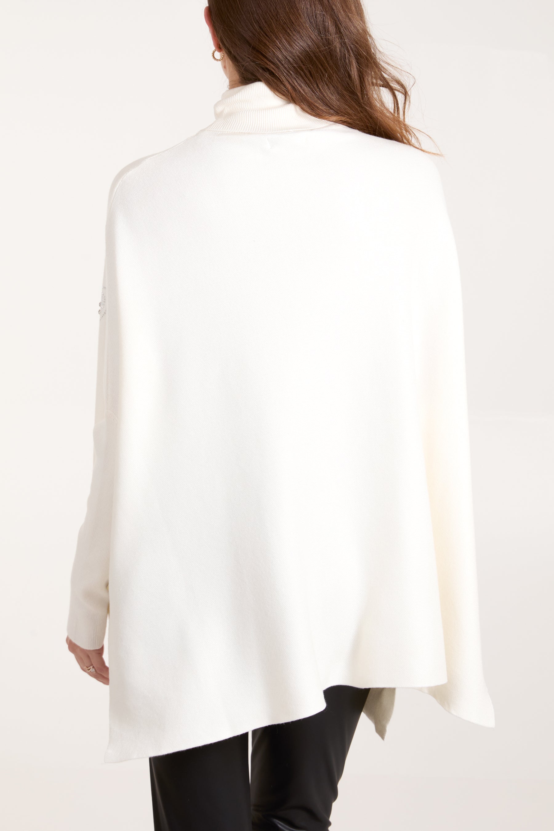 Diamante Heart Roll Neck Jumper