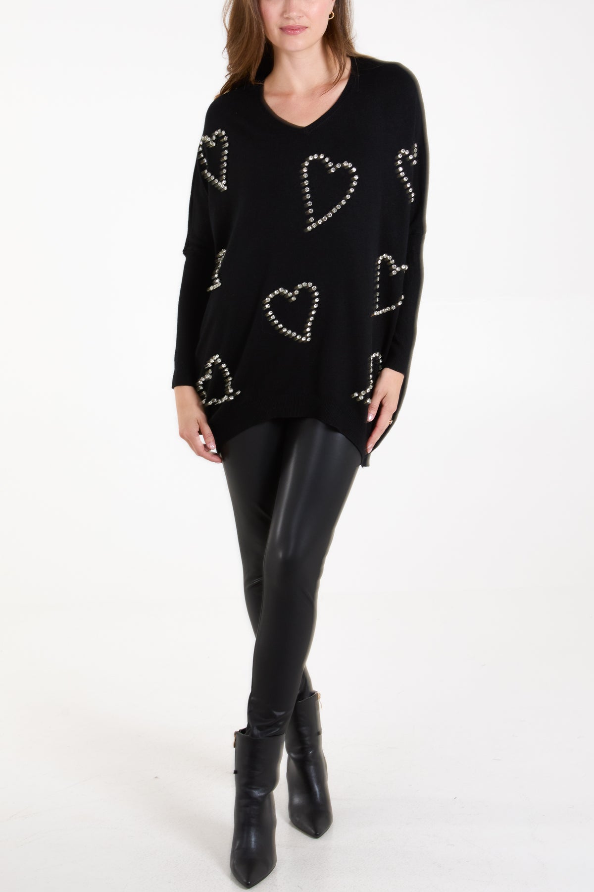 Diamante Heart Jumper