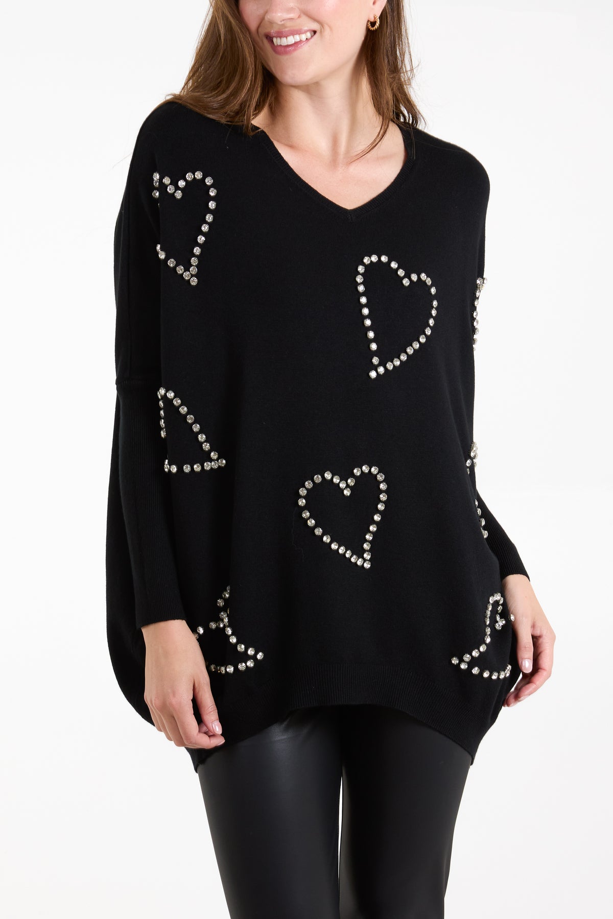 Diamante Heart Jumper