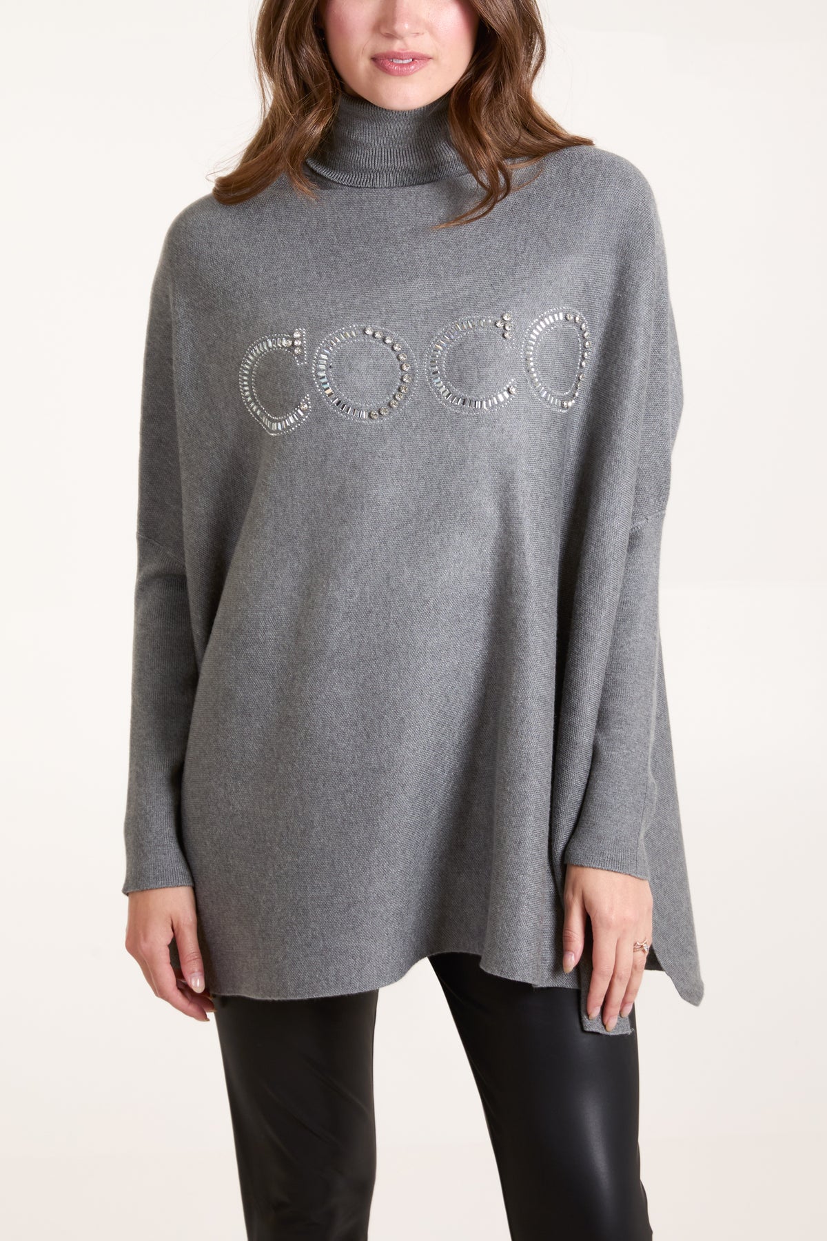 Roll Neck 'COCO' Embellished Jumper