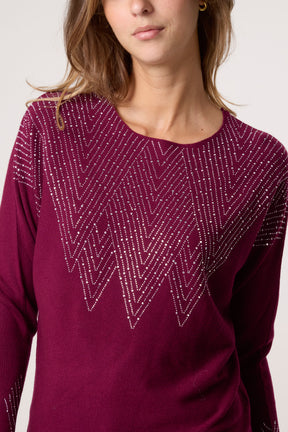 Zig Zag Embellished Jumper