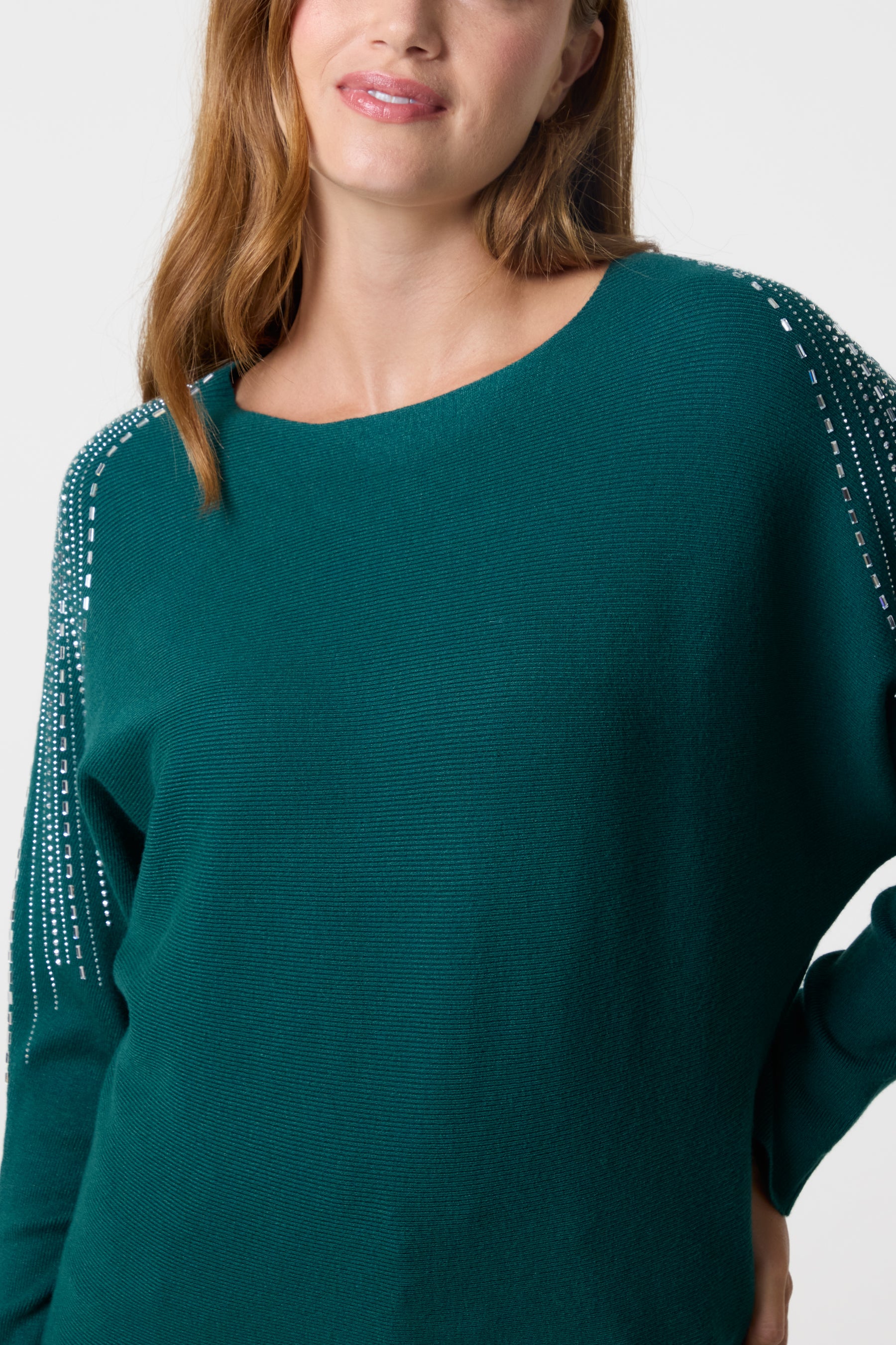 Diamante Sleeve Embellished Jumper