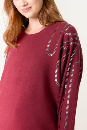 Embellished Shoulder Swirl Jumper
