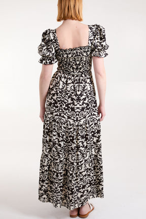 Puff Sleeve Seqare Neck Dress