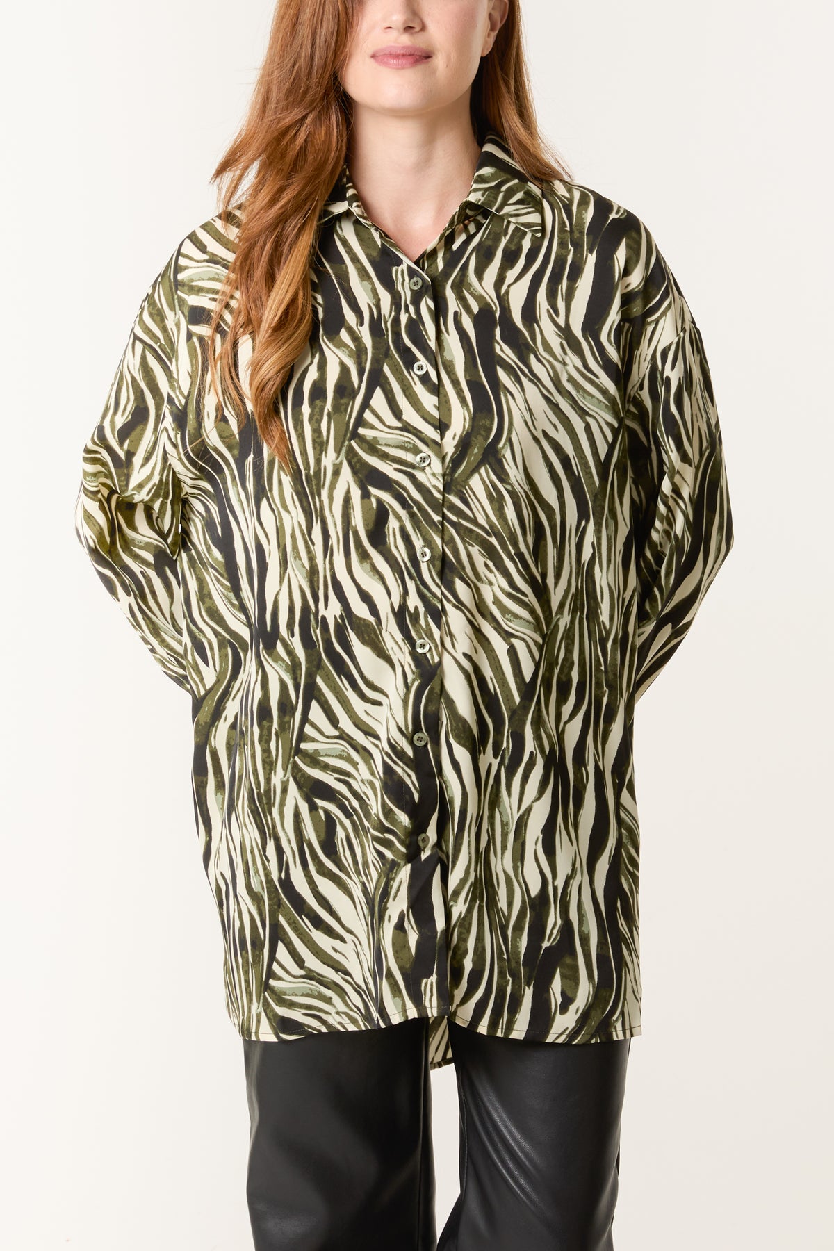 Zebra Print Relaxed Shirt
