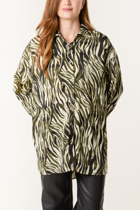 Zebra Print Relaxed Shirt