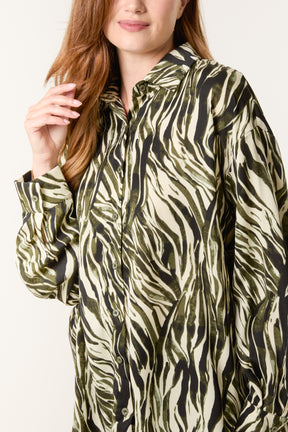 Zebra Print Relaxed Shirt