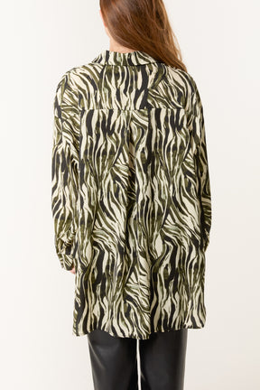 Zebra Print Relaxed Shirt