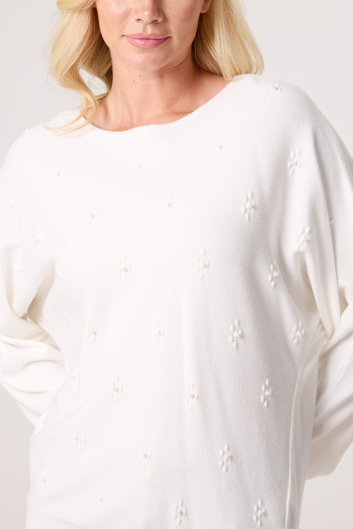 Pearl Embellished Ditsy Floral Jumper