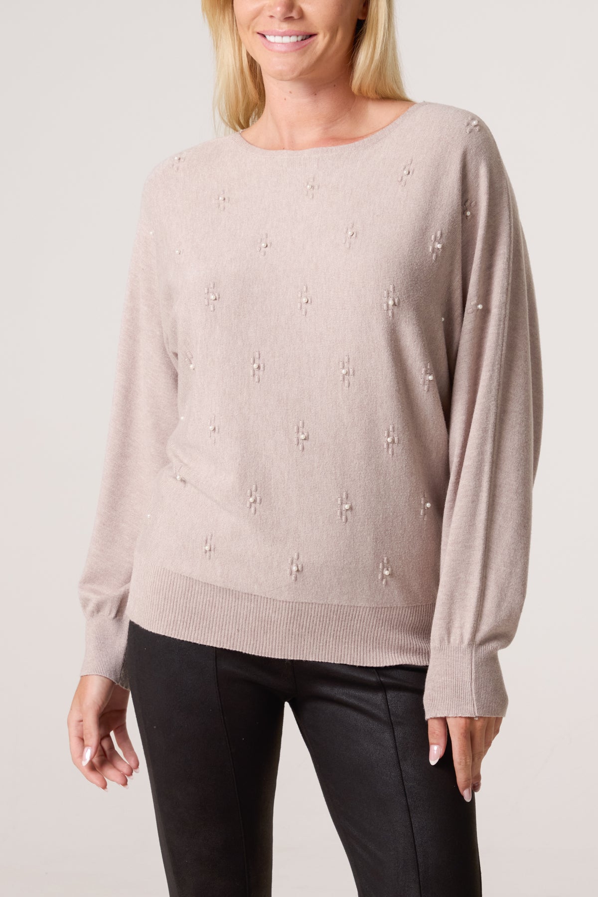 Pearl Embellished Ditsy Floral Jumper