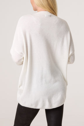 Pearl Embellished Flower Jumper