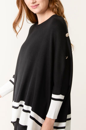Button Sleeve Border Edge Co-Ord Set