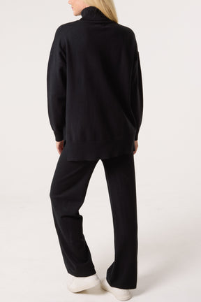 Roll Neck Relaxed Jumper & Trouser Kit Set