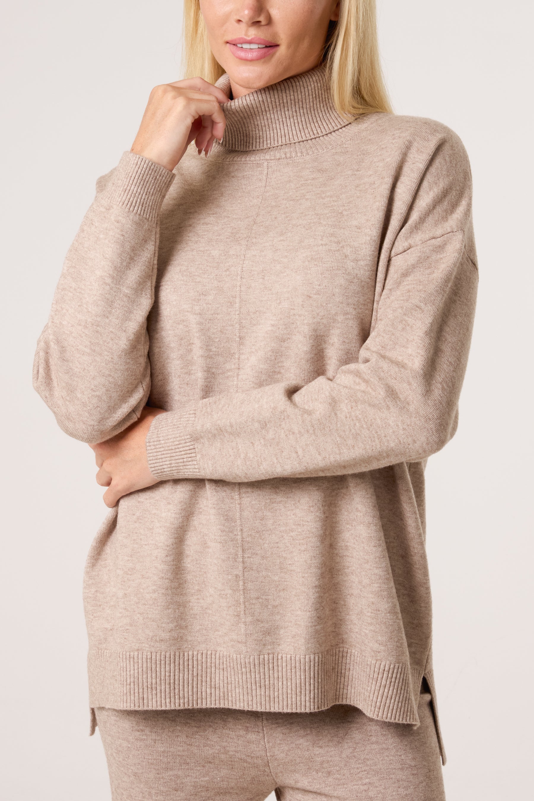 Roll Neck Relaxed Jumper & Trouser Kit Set