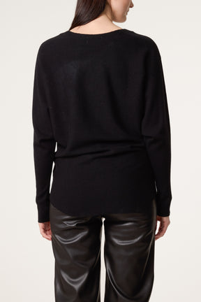 Sequin Heart Fine Knit Jumper