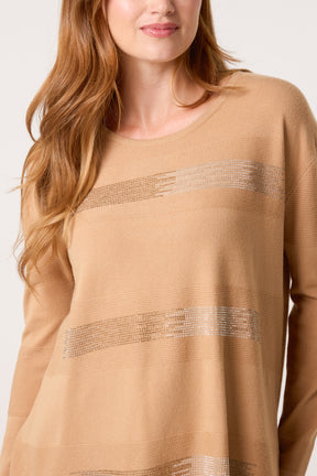 Diamante Blocks Fine Knit Jumper