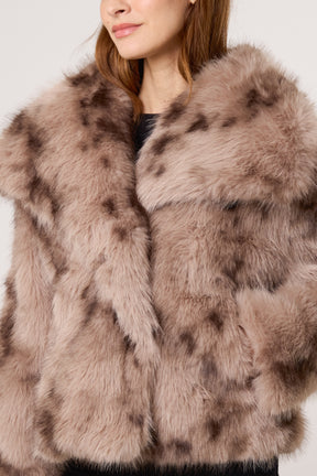 Faded Faux Fur Coat