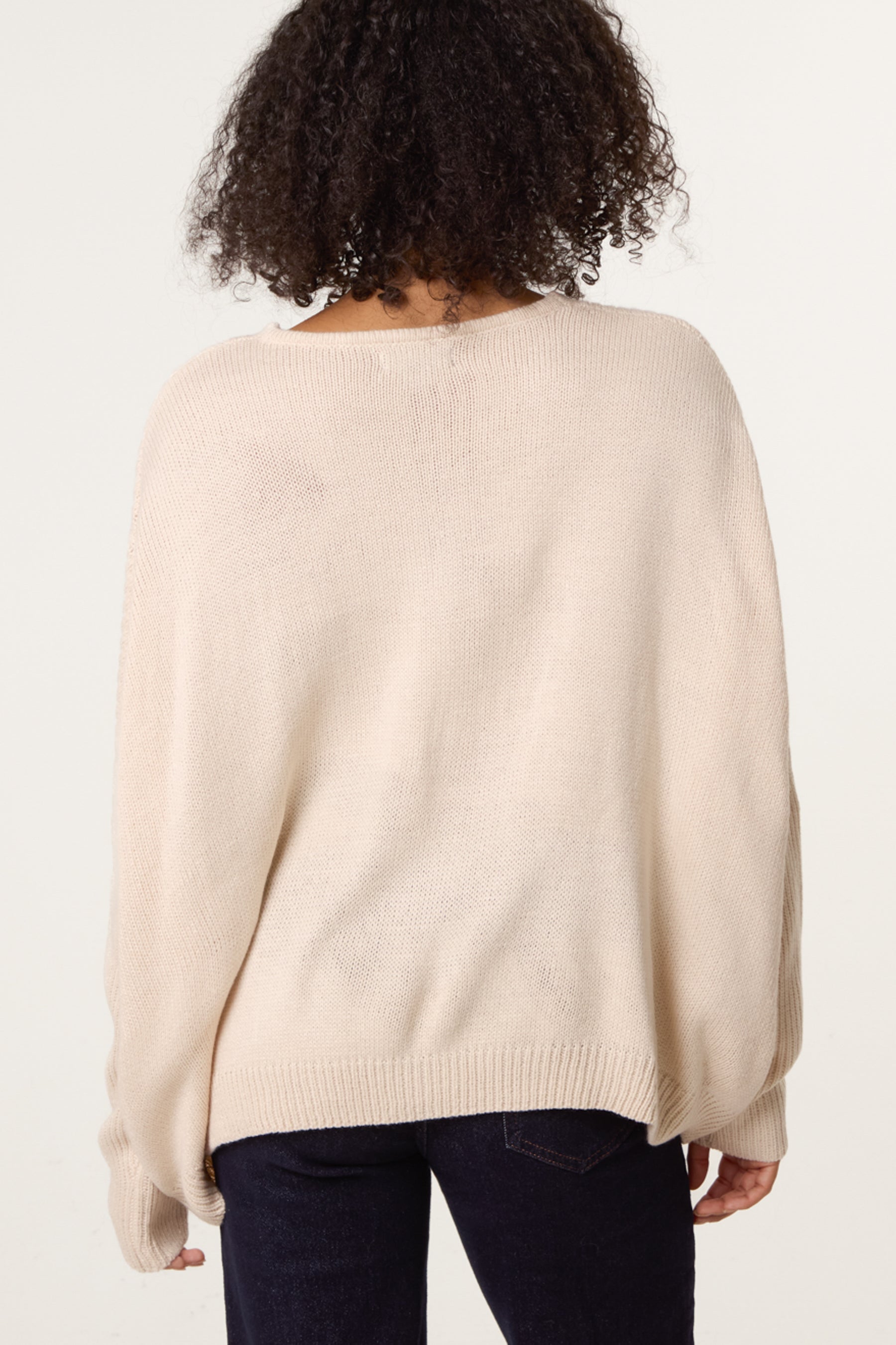 Diamond V-Neck Knit Jumper