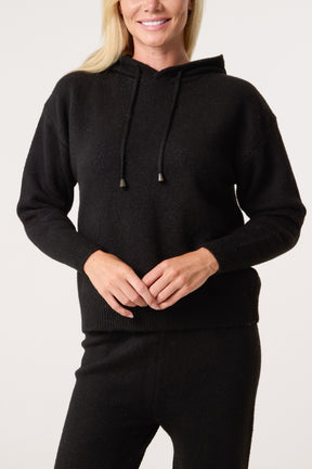 Knitted Hoodie & Wide Leg Trouser Set