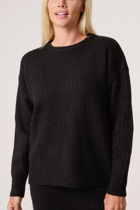 Ribbed Knit Jumper & Trousers Set