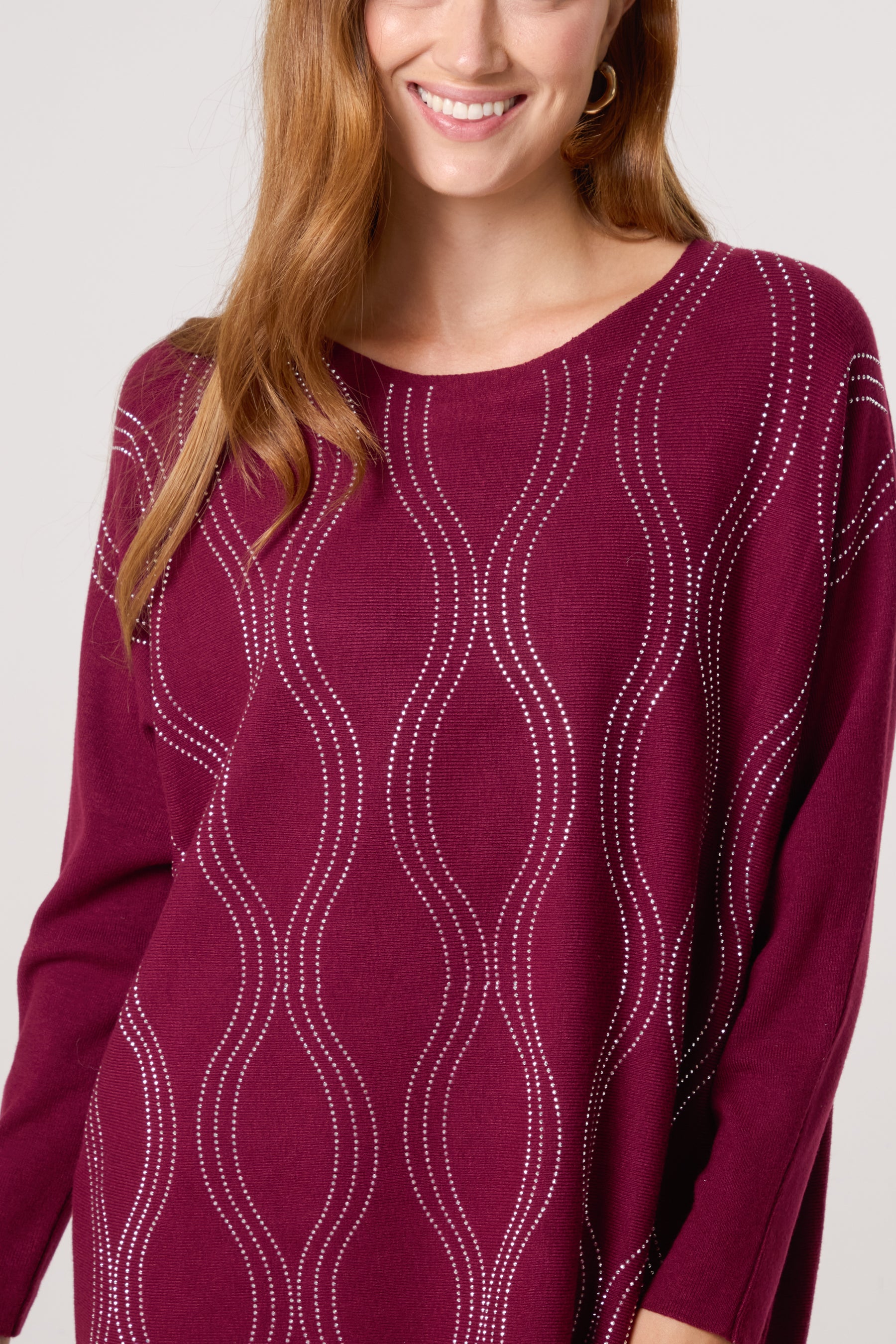 Diamante Waves Longline Jumper