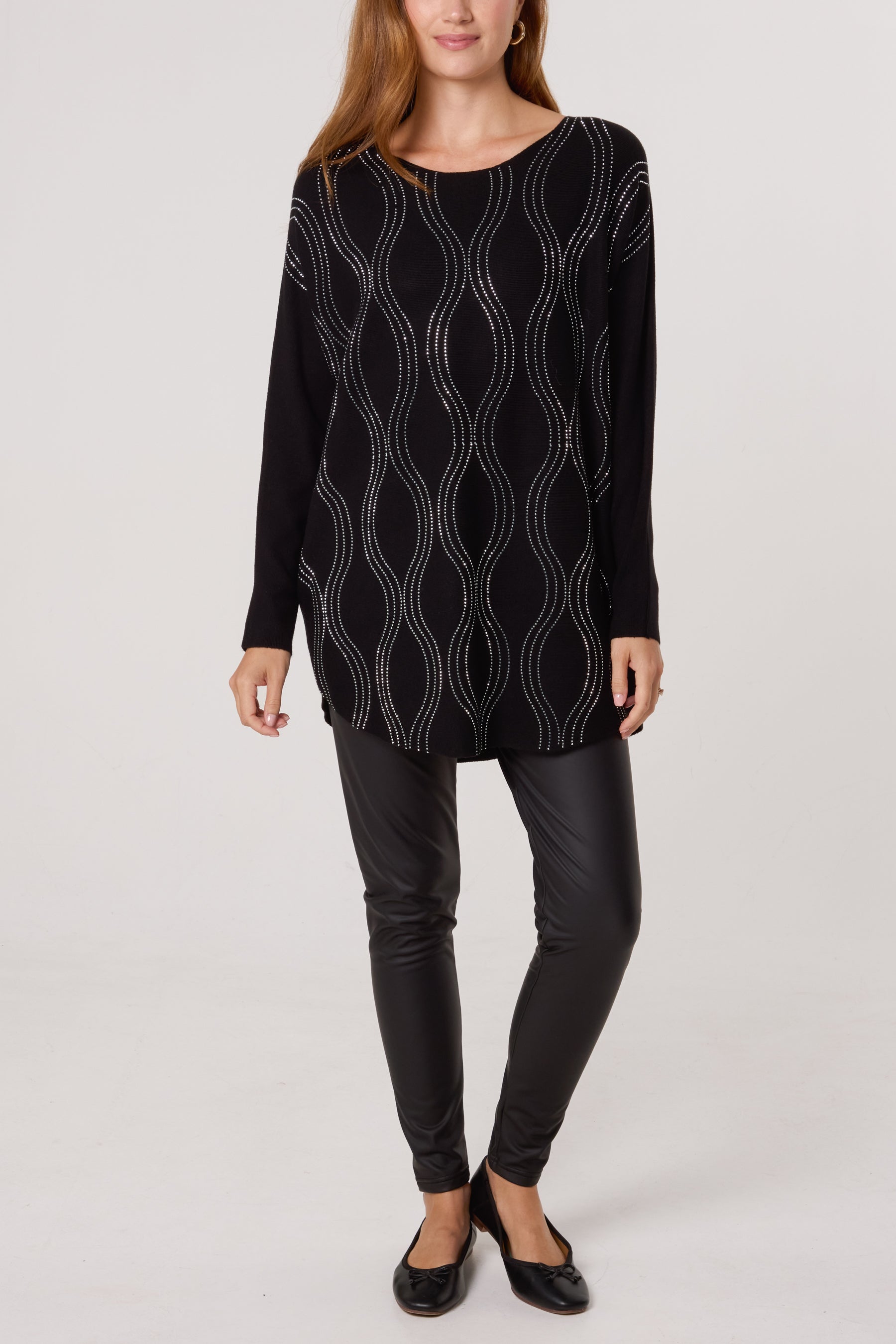 Diamante Waves Longline Jumper
