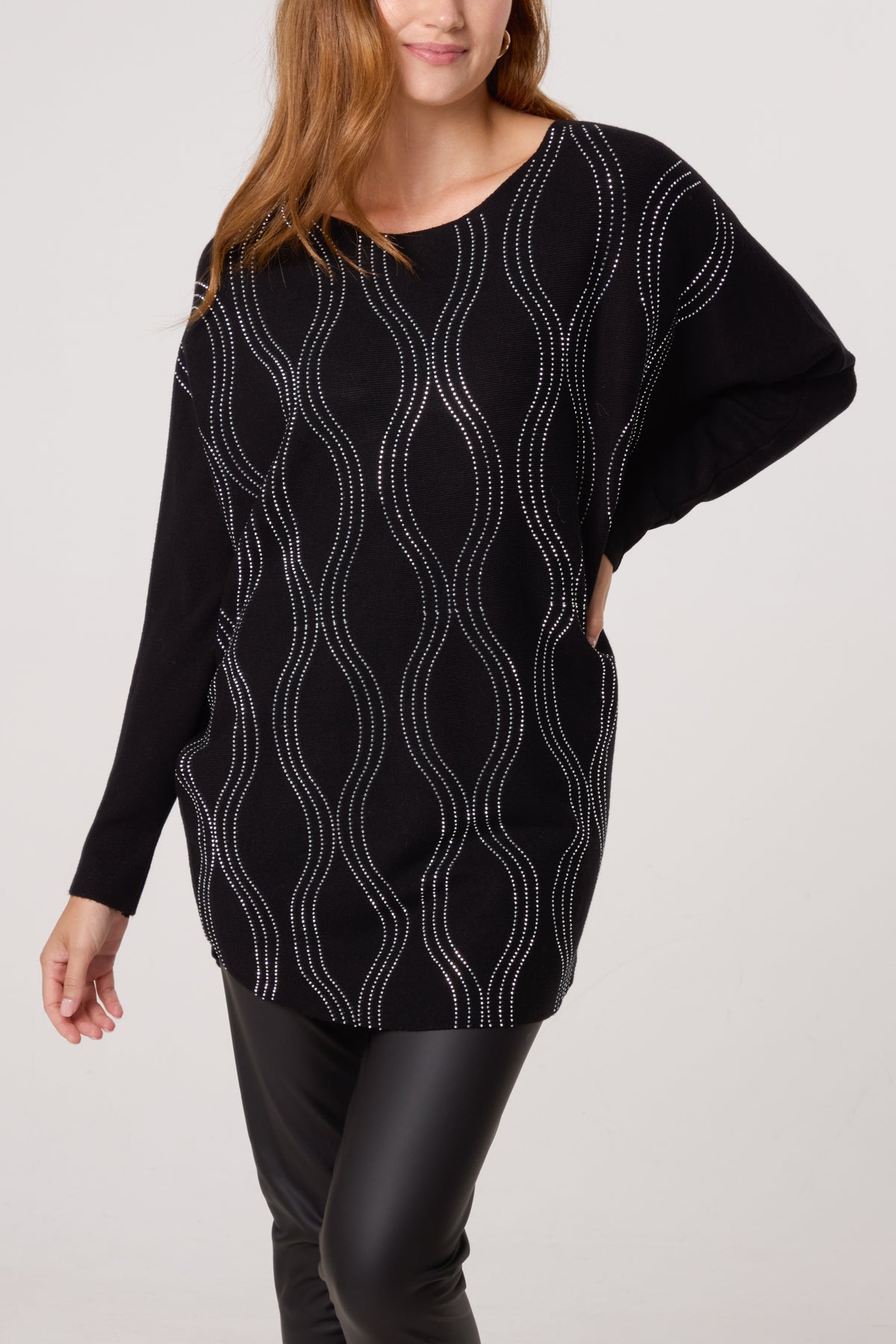 Diamante Waves Longline Jumper