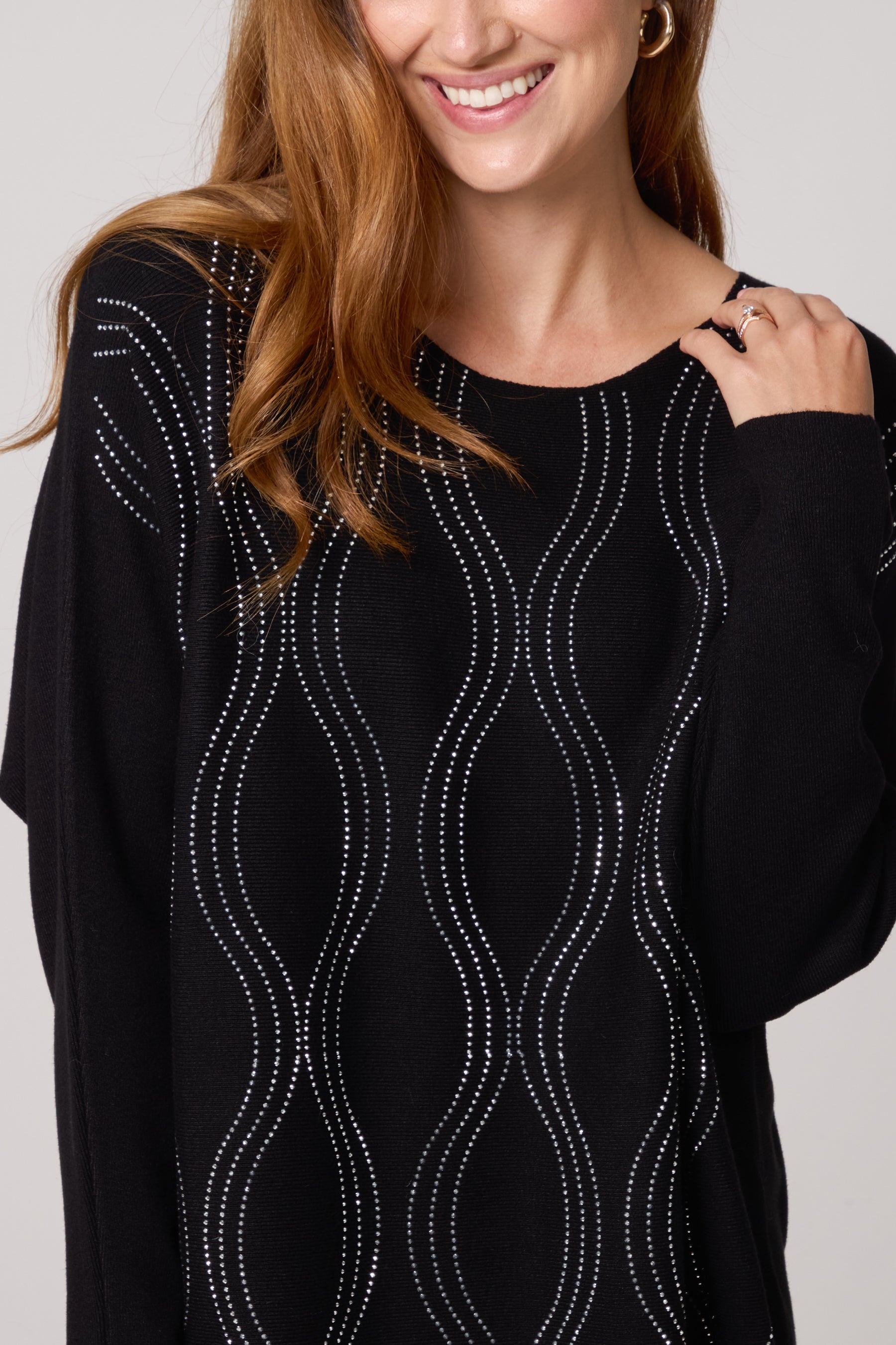 Diamante Waves Longline Jumper