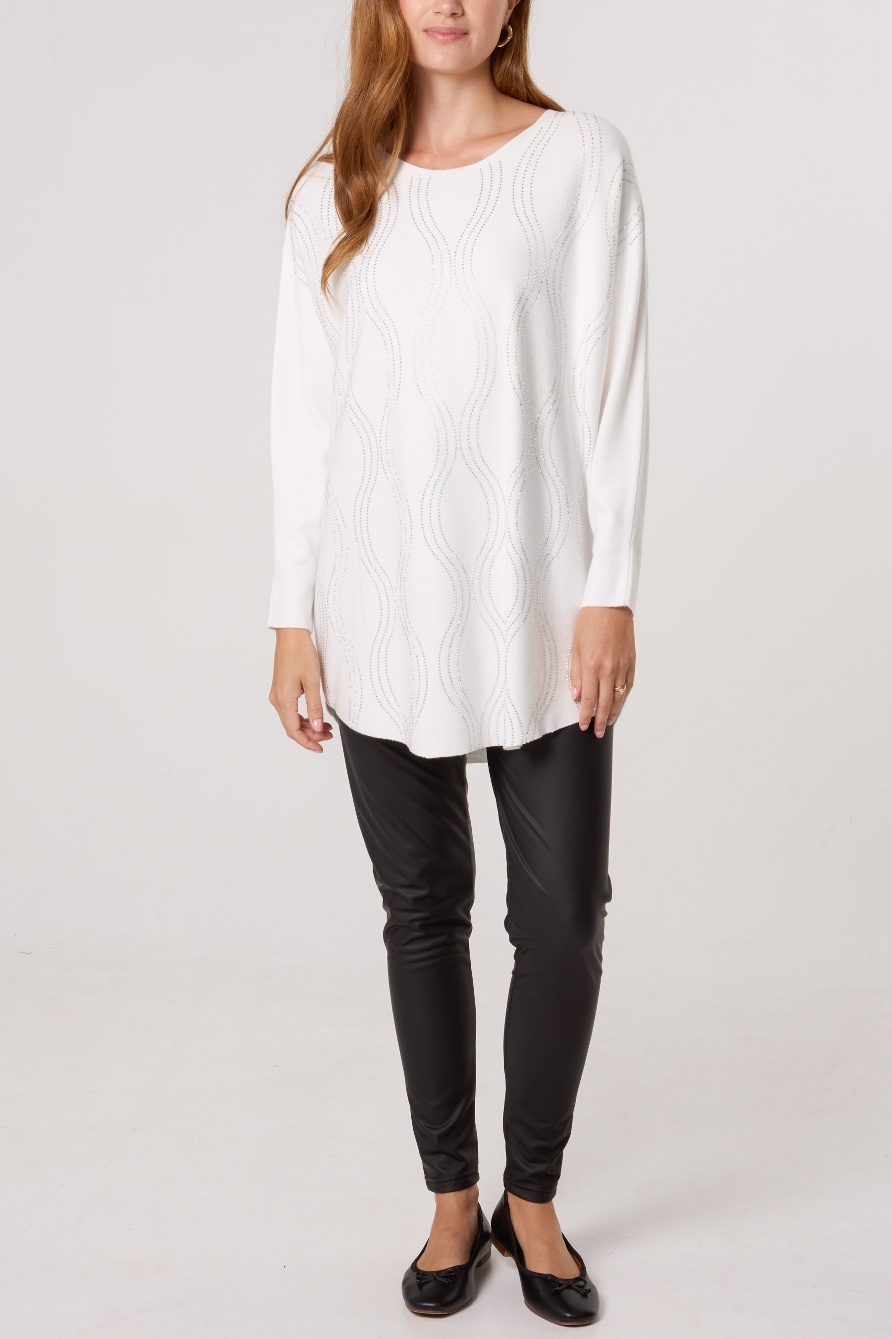 Diamante Waves Longline Jumper