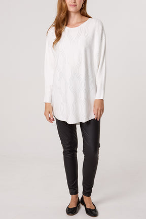 Diamante Waves Longline Jumper