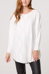 Diamante Waves Longline Jumper