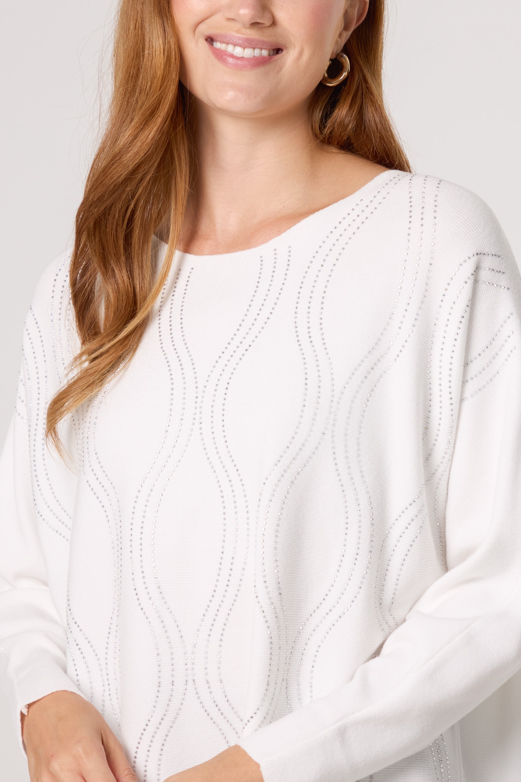 Diamante Waves Longline Jumper