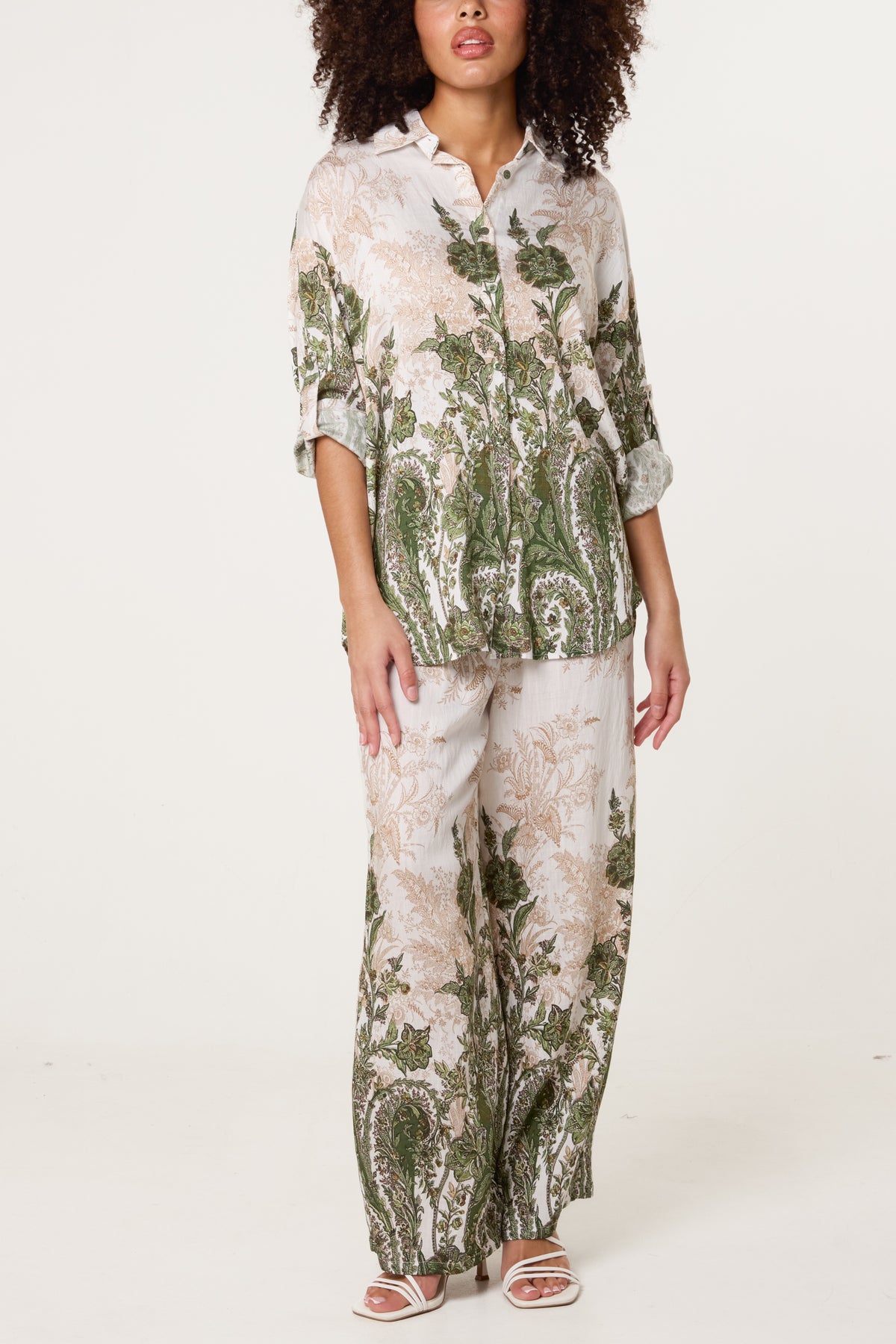 Vintage Floral Print Shirt & Trousers Co-Ord