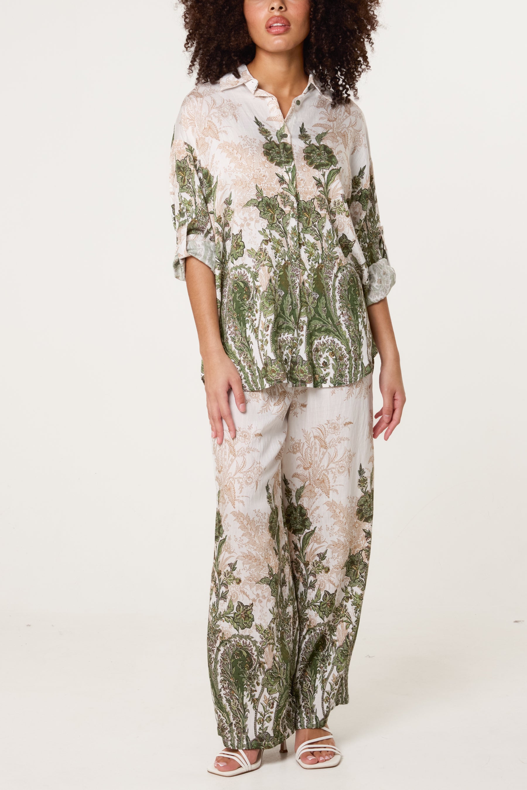 Vintage Floral Print Shirt & Trousers Co-Ord