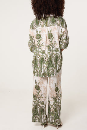 Vintage Floral Print Shirt & Trousers Co-Ord